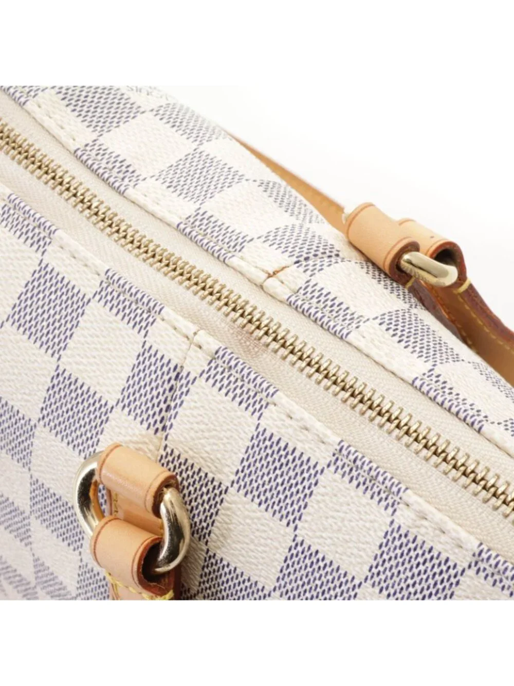 Louis Vuitton Totally PM Damier Azur Tote Bag Canvas White